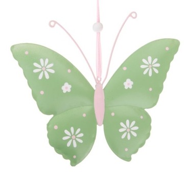 ZAWIESZKA METALOWY MOTYL ZIELONY