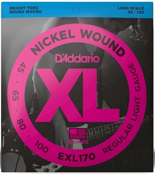 D'ADDARIO EXL170 struny gitara basowa 50-105