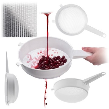 SITKO SITO GĘSTE DO MĄKI MLEKA CUKRU PUDRU KUCHENNE PLASTIKOWE 20 cm 200 mm