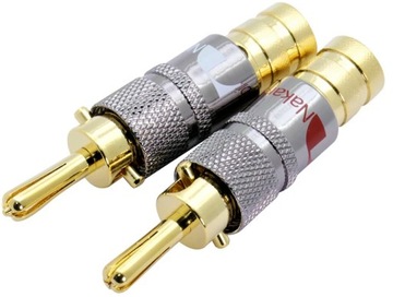 NAKAMICHI Wtyk głośnikowy bananowy banan 9mm Bi-Amp Bi-Wire 2szt