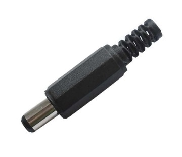 2x wtyk DC na przewód - 2,5mm/5,5mm - krótki