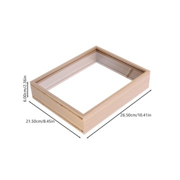 МАЛЕНЬКАЯ ДЕРЕВЯННАЯ ВИТРИНА С РАМКОЙ ДЛЯ ФОТОГРАФИИ