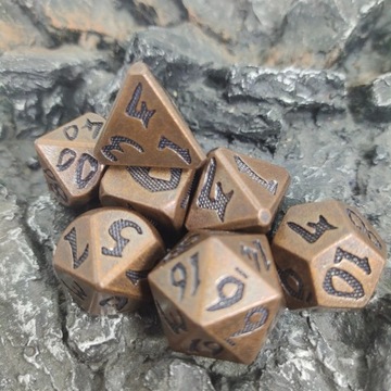 FAFNIR ZESTAW 7 METALOWYCH KOŚCI RPG