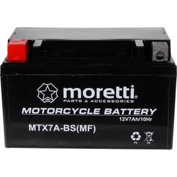 AKUMULATOR ŻELOWY MORETTI YTX7A-BS SKUTER ROMET