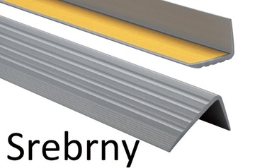 Profil SCHODOWY PCV Antypoślizgowy 41x25mm 1,10m Grafit SAMOPRZYLEPNY