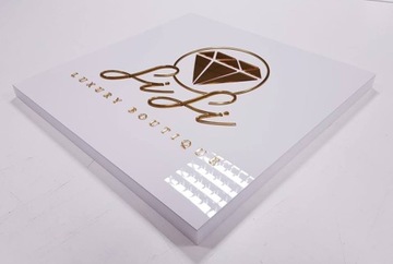Tabliczka TABLICA informacyjna z logo litery PLEXI