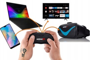 ОЧКИ VR + ПУЛЬТ BLUETOOTH ОЧКИ ВИРТУАЛЬНАЯ КОРОБКА