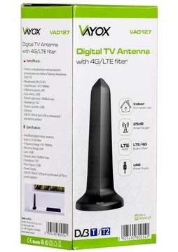 Комнатная активная ТВ-антенна DVB-T2, цифровое наземное телевидение, фильтр LTE