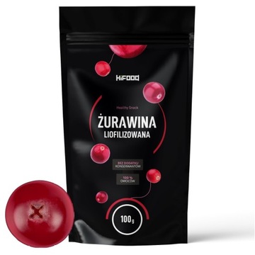 ŻURAWINA LIOFILIZOWANA 100% CAŁA 100g HiFOOD PYCHA