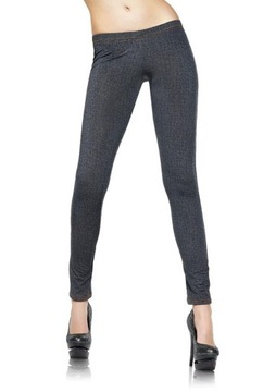 MARILYN legginsy jeans black bawełniane S/M