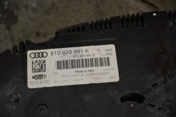 AUDI A5 8T PŘÍSTROJOVÁ DESKA BUDÍKY UK 8T0920981K