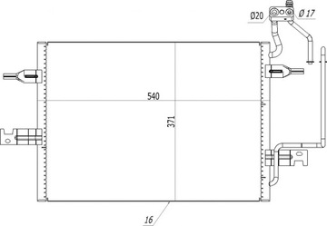 CHLADIČ KLIMATIZACE OPEL MERIVA 2003-2010 NOVÁ