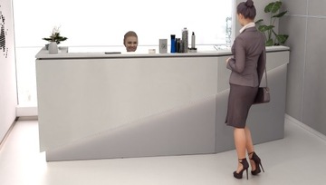 Стойка ресепшн R38 300x140см LED