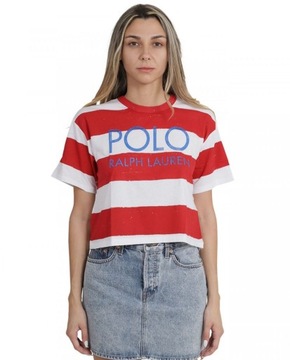 POLO RALPH LAUREN LOGOWANY KRÓTKI T-SHIRT (M)