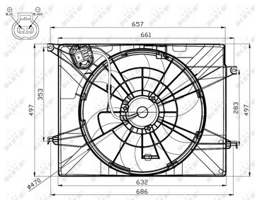 NRF VENTILÁTOR CHLADIČŮ KIA OPTIMA 2,0 12-