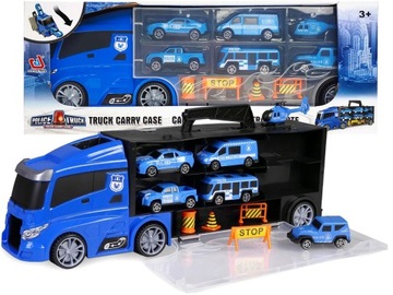 CIĘŻARÓWKA LAWETA POLICJA POJAZDY AUTA ŚMIGŁOWIEC TIR Z SAMOCHODZIKAMI