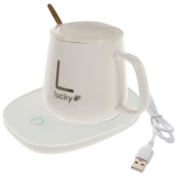 КРУЖКА С ПОДОГРЕВОМ для воды и чая с USB-подставкой | 400мл
