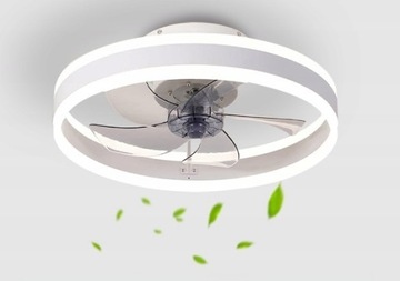 КРУГЛЫЙ ПОТОЛОЧНЫЙ СВЕТИЛЬНИК СО СВЕТОДИОДНЫМ ВЕНТИЛЯТОРОМ НОВЫЙ 50 СМ БЕЛЫЙ