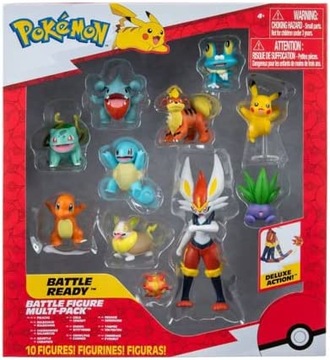 POKEMON Zestaw 10 Figurek Pikachu Charmander 10PAK