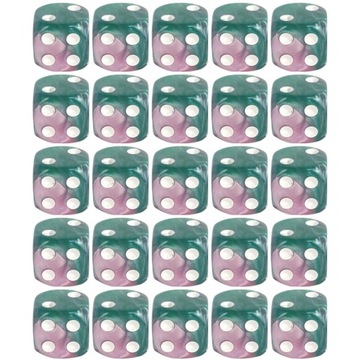 ZESTAW 25 KOSTEK K6 RPG ZOMBIE PIGMAN KOŚĆ SZEŚCIOŚCIENNA 1,6 CM