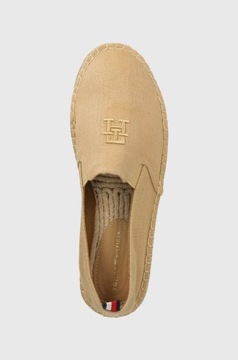 Tommy Hilfiger espadryle platforma EMBROIDERED GOLD beżowe damskie R.39