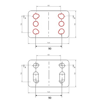 УДЛИНЕНИЕ +125 мм КРЮК РАССТОЯНИЕ ШАРИКА 90/83x56 мм