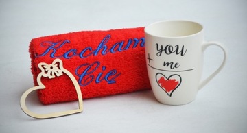 COOL SET Подарочное полотенце на ДЕНЬ СВЯТОГО ВАЛЕНТИНА Кружка