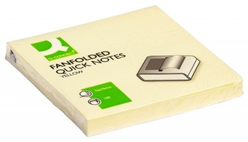 Bloczek notes samoprzylepny Q-CONNECT, 76x76mm, 1x100 kart., jasnożółty