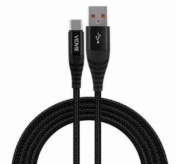 VIDVIE KABEL USB/TYPE C 1.2M CZARNY