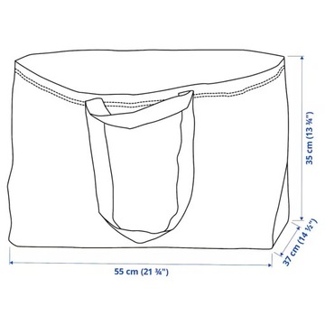 IKEA FRAKTA TORBA NA ZAKUPY PRANIE BASEN 71L - 20szt