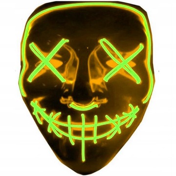 ŚWIECĄCA MASKA LED PURGE HALLOWEEN IMPREZA ledowa