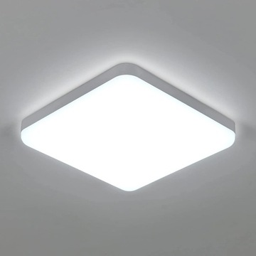 LAMPA ŁAZIENKOWA SUFITOWA LAMPA PLAFON LED BIAŁY NOWOCZESNA 6000K IP54