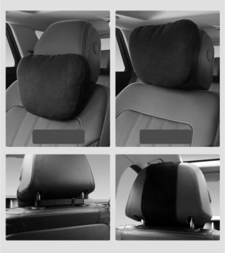 Подушка для шеи автомобиля, подголовник для путешествий, замша, 2 шт.