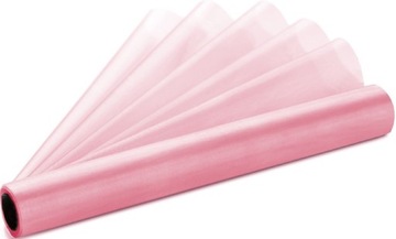 ORGANZA JASNORÓŻOWA GŁADKA ROCZEK CHRZEST KOMUNIA WESELE NA ROLCE 16CM X 9M