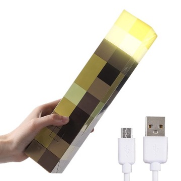 Четырехцветная лампа Paladone Minecraft Torch перезаряжаемая