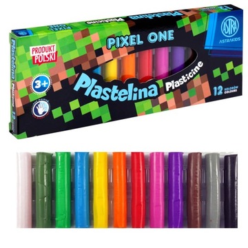 Plastelina 12 kolorów PIXELONE ASTRA