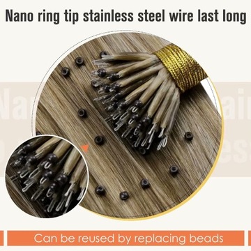 LAAVOO 45 СМ ПРЯДЫ УДЛИНЕННЫХ КОЛЬЦЕВ 50G НАТУРАЛЬНОЙ ВОЛНЫ