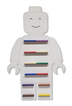 Półka na klocki duża 50cm ludziki figurki lego figurki EKSPOZYTOR