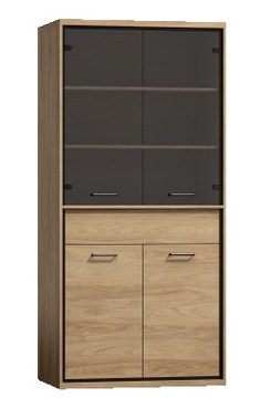 Wysoka 197 cm witryna z szufladą MEDIOLAN M3