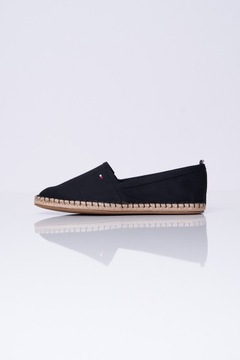 Espadryle czarne BASIC TOMMY FLAT ESPADRILLE TOMMY HILFIGER 39