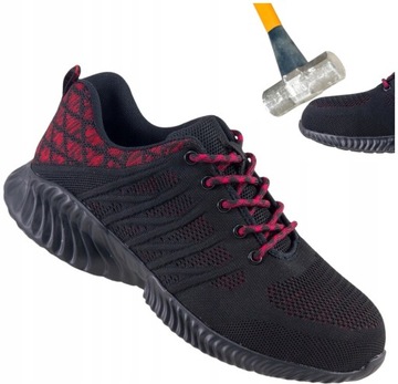 Buty PÓŁBUTY ROBOCZE męskie SPORTOWE ADIDASY z NOSKIEM Lekkie Przewiewne 41