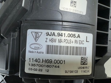 PORSCHE TAYCAN 9J1 9JA FULL LED MATRIX SVĚTLO LEVÝ PŘEDNÍ SVĚTLOMET EUR