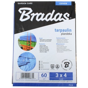 Płachta 3x5m Lekka Do Ogrodu Na Budowę Taras PVC