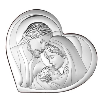 СВЯТАЯ СЕМЬЯ СВАДЕБНЫЙ ПОДАРОК ​​СЕРЕБРЯНАЯ КАРТИНА НА ЮБИЛЕ СВАДЬБЫ С ГРАВИРОВКОЙ