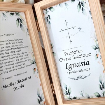 Сувенир таинства крещения с ангелом.