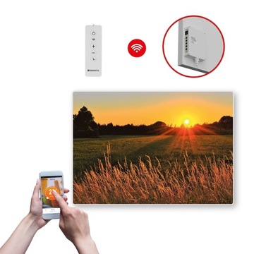 DEKORACYJNY PANEL GRZEWCZY na podczerwień o mocy 500W z WIFI