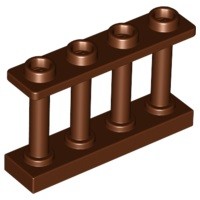 Lego 15332 płotek 1x4x2 brązowy 5 szt NOWY
