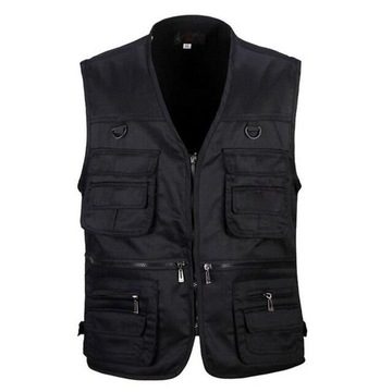 Men s multiple pocket Fly Fishing XL Black