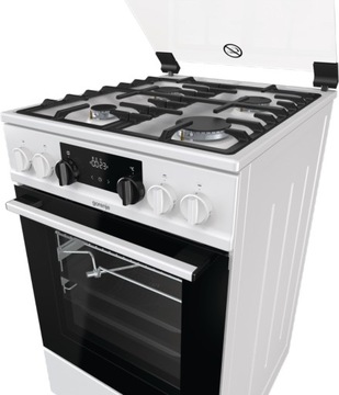 Kuchnia gazowo elektryczna GORENJE KS5350WF Katalityczne Rożen Para Grill