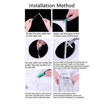 Zawór zwrotny okapu kuchennego Uniwersalny